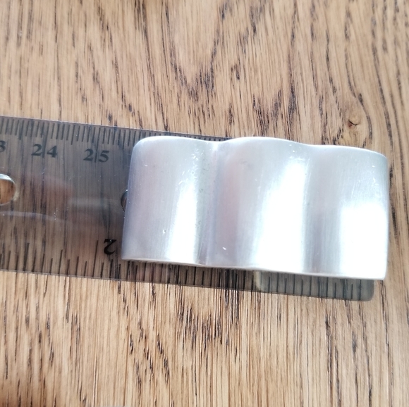 Stunning Art Deco Style Bold Silver Tone Earrings - Picture 4 of 9